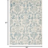 image:imageNourison Home Jubilant Ivory Pink 6 x 9 Area Rug  Easy Clean Non Shedding Bed Room Living Room Dining Room Kitchen 6 x 9Ivory Blue