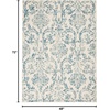 image:imageNourison Home Jubilant Ivory Pink 6 x 9 Area Rug  Easy Clean Non Shedding Bed Room Living Room Dining Room Kitchen 6 x 9Ivory Blue
