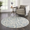 image:imageNourison Home Jubilant Ivory Pink 6 x 9 Area Rug  Easy Clean Non Shedding Bed Room Living Room Dining Room Kitchen 6 x 9Ivory Blue