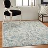 image:imageNourison Home Jubilant Ivory Pink 6 x 9 Area Rug  Easy Clean Non Shedding Bed Room Living Room Dining Room Kitchen 6 x 9Ivory Blue