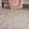 image:imageNourison Home Jubilant Ivory Pink 6 x 9 Area Rug  Easy Clean Non Shedding Bed Room Living Room Dining Room Kitchen 6 x 9Ivory Pink