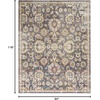 image:imageNourison Home Juniper Floral Charcoal Multi 9 x 12 Area Rug Easy Clean Non Shedding Bed Room Living Room Dining Room Kitchen 9x12Charcoal Multi