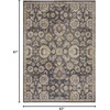 image:imageNourison Home Juniper Floral Charcoal Multi 9 x 12 Area Rug Easy Clean Non Shedding Bed Room Living Room Dining Room Kitchen 9x12Charcoal Multi