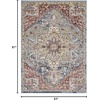 image:imageNourison Home Juniper Ivory Multicolor 710 x 910 Area Rug  Easy Clean Non Shedding Bed Room Living Room Dining Room Kitchen 8 x 10BlueMulticolor