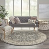 image:imageNourison Home Living Treasures Persian GreyIvory 710 x ROUND Area Rug Easy Cleaning Non Shedding Bed Room Living Room Dining Room Kitchen 8 RoundGreyIvory
