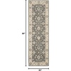 image:imageNourison Home Living Treasures Persian GreyIvory 710 x ROUND Area Rug Easy Cleaning Non Shedding Bed Room Living Room Dining Room Kitchen 8 RoundGreyIvory