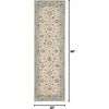 image:imageNourison Home Living Treasures Persian GreyIvory 710 x ROUND Area Rug Easy Cleaning Non Shedding Bed Room Living Room Dining Room Kitchen 8 RoundIvoryAqua