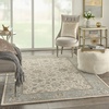 image:imageNourison Home Living Treasures Persian GreyIvory 710 x ROUND Area Rug Easy Cleaning Non Shedding Bed Room Living Room Dining Room Kitchen 8 RoundIvoryAqua