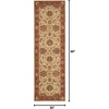 image:imageNourison Home Living Treasures Persian IvoryRed 26 x 8 Area Rug Easy Cleaning Non Shedding Bed Room Living Room Dining Room Kitchen 3x8IvoryRed