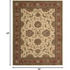 image:imageNourison Home Living Treasures Persian IvoryRed 26 x 8 Area Rug Easy Cleaning Non Shedding Bed Room Living Room Dining Room Kitchen 3x8IvoryRed