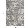 image:imageNourison Home Luxurious Shag Charcoal Grey 67 x 92 Area Rug  Easy Clean Non Shedding Bed Room Living Room Dining Room Kitchen 7 x 9Charcoal Grey