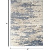 image:imageNourison Home Luxurious Shag Ivory Dark Beige 53 x 73 Area Rug  Easy Clean Non Shedding Bed Room Living Room Dining Room Kitchen 5 x 7Light Blue Grey