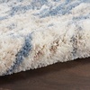 image:imageNourison Home Luxurious Shag Ivory Dark Beige 53 x 73 Area Rug  Easy Clean Non Shedding Bed Room Living Room Dining Room Kitchen 5 x 7Light Blue Grey