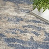 image:imageNourison Home Luxurious Shag Ivory Dark Beige 53 x 73 Area Rug  Easy Clean Non Shedding Bed Room Living Room Dining Room Kitchen 5 x 7Light Blue Grey