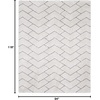 image:imageNourison Home Luxurious Shag Ivory Grey 710 x 910 Area Rug  Easy Clean Non Shedding Bed Room Living Room Dining Room Kitchen 8 x 10IvoryGrey