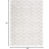 image:imageNourison Home Luxurious Shag Ivory Grey 710 x 910 Area Rug  Easy Clean Non Shedding Bed Room Living Room Dining Room Kitchen 8 x 10IvoryGrey