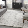 image:imageNourison Home Luxurious Shag Ivory Grey 710 x 910 Area Rug  Easy Clean Non Shedding Bed Room Living Room Dining Room Kitchen 8 x 10IvoryGrey