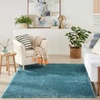 image:imageNourison Home Luxurious Shag Silver 9 x 12 Area Rug  Easy Clean Non Shedding Bed Room Living Room Dining Room Kitchen 9 x 12Aqua