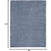 image:imageNourison Home Luxurious Shag Silver 9 x 12 Area Rug  Easy Clean Non Shedding Bed Room Living Room Dining Room Kitchen 9 x 12Light Blue
