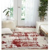 image:imageNourison Home Maxell Abstract IvoryRed 310 x Round Area Rug Easy Clean Non Shedding Bed Room Living Room Dining Room Kitchen 4 RoundIvory Red