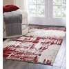 image:imageNourison Home Maxell Abstract IvoryRed 310 x Round Area Rug Easy Clean Non Shedding Bed Room Living Room Dining Room Kitchen 4 RoundIvory Red