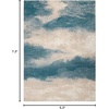 image:imageNourison Home Maxell Flint 53 x 73 Area Rug  Easy Clean Non Shedding Bed Room Living Room Dining Room Kitchen 5 x 7IvoryTeal