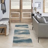 image:imageNourison Home Maxell Flint 53 x 73 Area Rug  Easy Clean Non Shedding Bed Room Living Room Dining Room Kitchen 5 x 7IvoryTeal