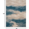 image:imageNourison Home Maxell Flint 53 x 73 Area Rug  Easy Clean Non Shedding Bed Room Living Room Dining Room Kitchen 5 x 7IvoryTeal