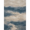 image:imageNourison Home Maxell Flint 53 x 73 Area Rug  Easy Clean Non Shedding Bed Room Living Room Dining Room Kitchen 5 x 7IvoryTeal