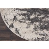 image:imageNourison Home Maxell IvoryGrey 310 x Round Area Rug  Easy Clean Non Shedding Bed Room Living Room Dining Room Kitchen 4 x RoundIvoryGrey