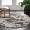 image:imageNourison Home Maxell IvoryGrey 310 x Round Area Rug  Easy Clean Non Shedding Bed Room Living Room Dining Room Kitchen 4 x RoundIvoryGrey