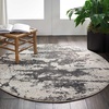 image:imageNourison Home Maxell IvoryGrey 310 x Round Area Rug  Easy Clean Non Shedding Bed Room Living Room Dining Room Kitchen 4 x RoundIvoryGrey