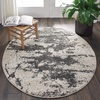 image:imageNourison Home Maxell IvoryGrey 310 x Round Area Rug  Easy Clean Non Shedding Bed Room Living Room Dining Room Kitchen 4 x RoundIvoryGrey