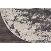 image:imageNourison Home Maxell IvoryGrey 310 x Round Area Rug  Easy Clean Non Shedding Bed Room Living Room Dining Room Kitchen 4 x RoundIvoryGrey