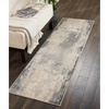 image:imageNourison Home Maxell IvoryTeal 22 x 76 Area Rug  Easy Clean Non Shedding Bed Room Living Room Dining Room Kitchen 8 RunnerIvoryGrey
