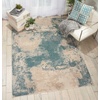 image:imageNourison Home Maxell IvoryTeal 22 x 76 Area Rug  Easy Clean Non Shedding Bed Room Living Room Dining Room Kitchen 8 RunnerIvoryTeal