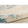 image:imageNourison Home Maxell IvoryTeal 22 x 76 Area Rug  Easy Clean Non Shedding Bed Room Living Room Dining Room Kitchen 8 RunnerIvoryTeal