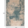 image:imageNourison Home Maxell IvoryTeal 22 x 76 Area Rug  Easy Clean Non Shedding Bed Room Living Room Dining Room Kitchen 8 RunnerIvoryTeal