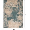 image:imageNourison Home Maxell IvoryTeal 22 x 76 Area Rug  Easy Clean Non Shedding Bed Room Living Room Dining Room Kitchen 8 RunnerIvoryTeal
