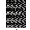 image:imageNourison Home Modern Lines Modern Geometric Denim 5 x 7 Area Rug Easy Clean Non Shedding Bed Room Living Room Dining Room Kitchen 5x7Black