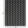 image:imageNourison Home Modern Lines Modern Geometric Denim 5 x 7 Area Rug Easy Clean Non Shedding Bed Room Living Room Dining Room Kitchen 5x7Black