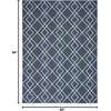 image:imageNourison Home Modern Lines Modern Geometric Denim 5 x 7 Area Rug Easy Clean Non Shedding Bed Room Living Room Dining Room Kitchen 5x7Denim
