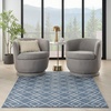 image:imageNourison Home Modern Lines Modern Geometric Denim 5 x 7 Area Rug Easy Clean Non Shedding Bed Room Living Room Dining Room Kitchen 5x7Denim
