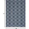 image:imageNourison Home Modern Lines Modern Geometric Denim 5 x 7 Area Rug Easy Clean Non Shedding Bed Room Living Room Dining Room Kitchen 5x7Denim