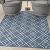 image:imageNourison Home Modern Lines Modern Geometric Denim 5 x 7 Area Rug Easy Clean Non Shedding Bed Room Living Room Dining Room Kitchen 5x7Denim