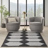 image:imageNourison Home Modern Passion Ivory Grey 6 x 9 Area Rug  Easy Clean Non Shedding Bed Room Living Room Dining Room Kitchen 6 x 9BlackGrey
