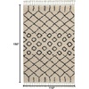 image:imageNourison Home Moroccan Shag Moroccan Cream 710 x 106 Area Rug Easy Cleaning Non Shedding Bed Room Living Room Dining Room Kitchen 8x11Cream