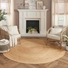 image:imageNourison Home Natural Jute Natural 3 x Round Area Rug  Easy Clean Non Shedding Bed Room Living Room Dining Room Kitchen 3 x RoundNatural