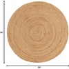 image:imageNourison Home Natural Jute Natural 3 x Round Area Rug  Easy Clean Non Shedding Bed Room Living Room Dining Room Kitchen 3 x RoundNatural