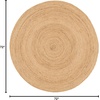 image:imageNourison Home Natural Jute Natural 3 x Round Area Rug  Easy Clean Non Shedding Bed Room Living Room Dining Room Kitchen 3 x RoundNatural